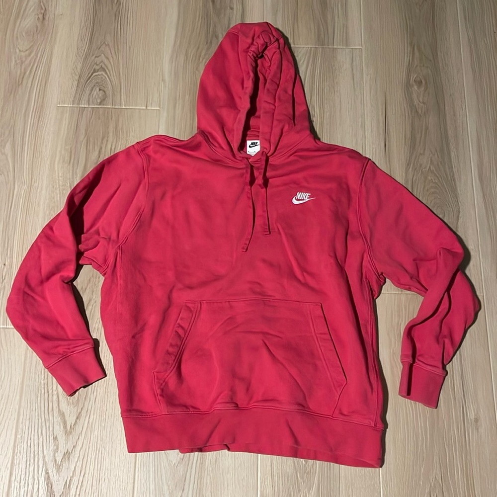 Nike CLub Fleece Pullover Hoodie Hot Pink XL